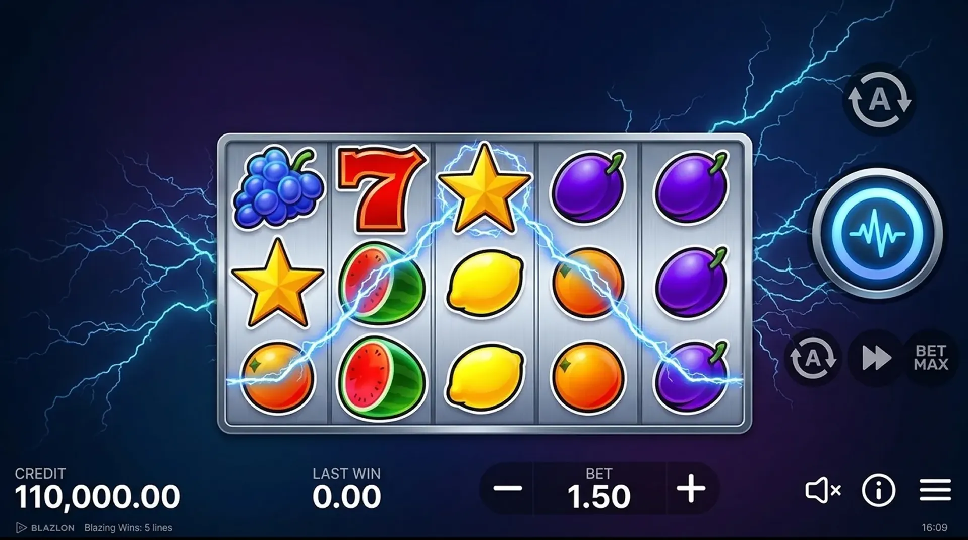 Blazing Wins: 5 Lines Slot